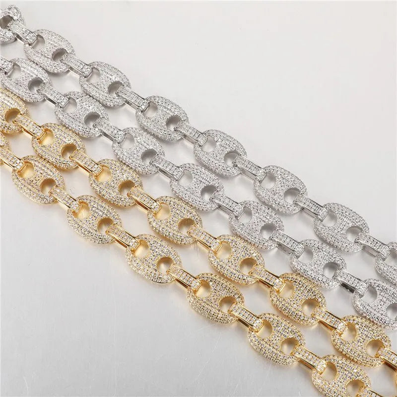 12mm Gucci Cuban Link Chain – White or Yellow Gold Finish