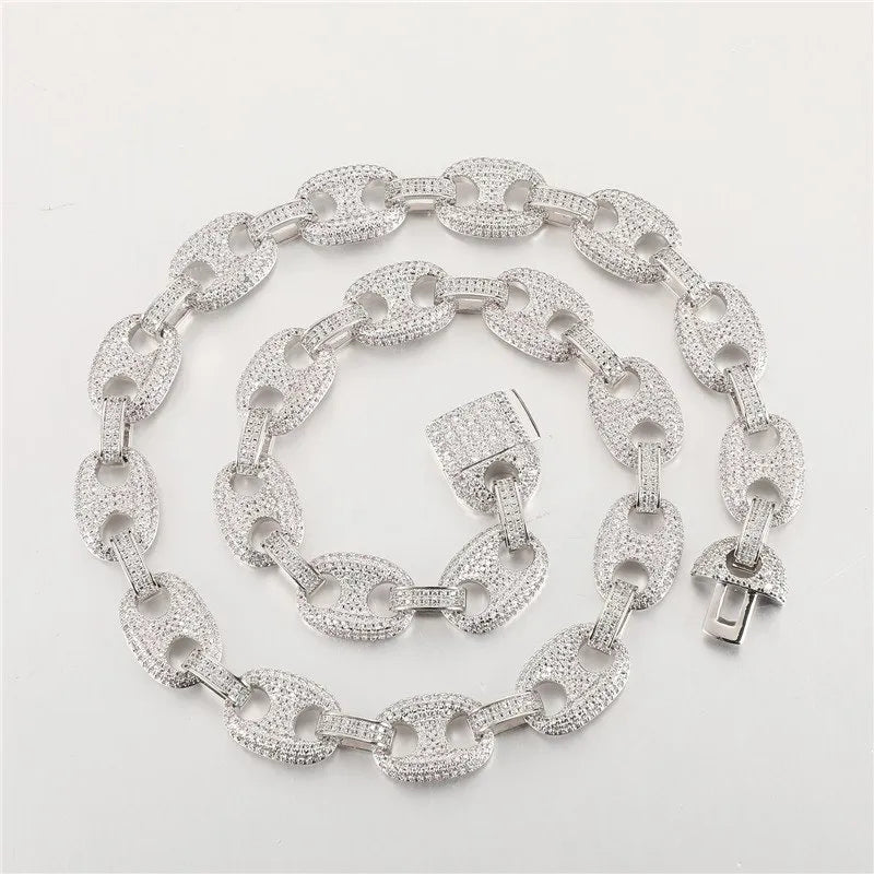 12mm Gucci Cuban Link Chain – White or Yellow Gold Finish