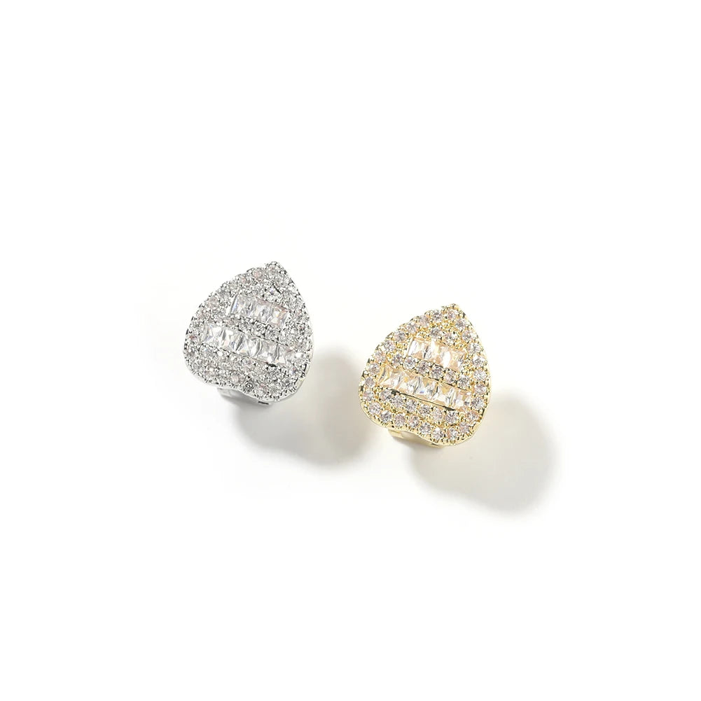 Heart Single Tooth Grillz - 18k Gold Plated Or Silver Plated