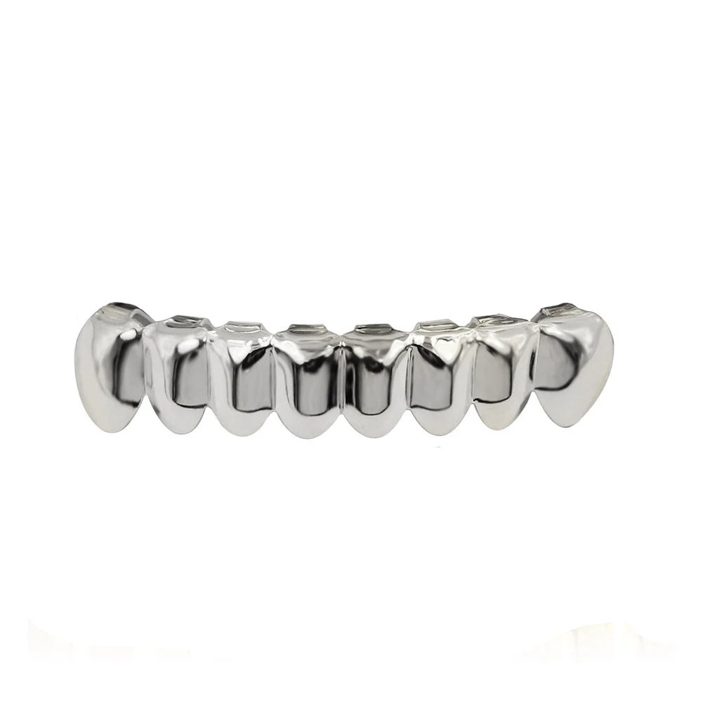 18K Gold & Silver Grillz Set – Complete Top & Bottom Shine