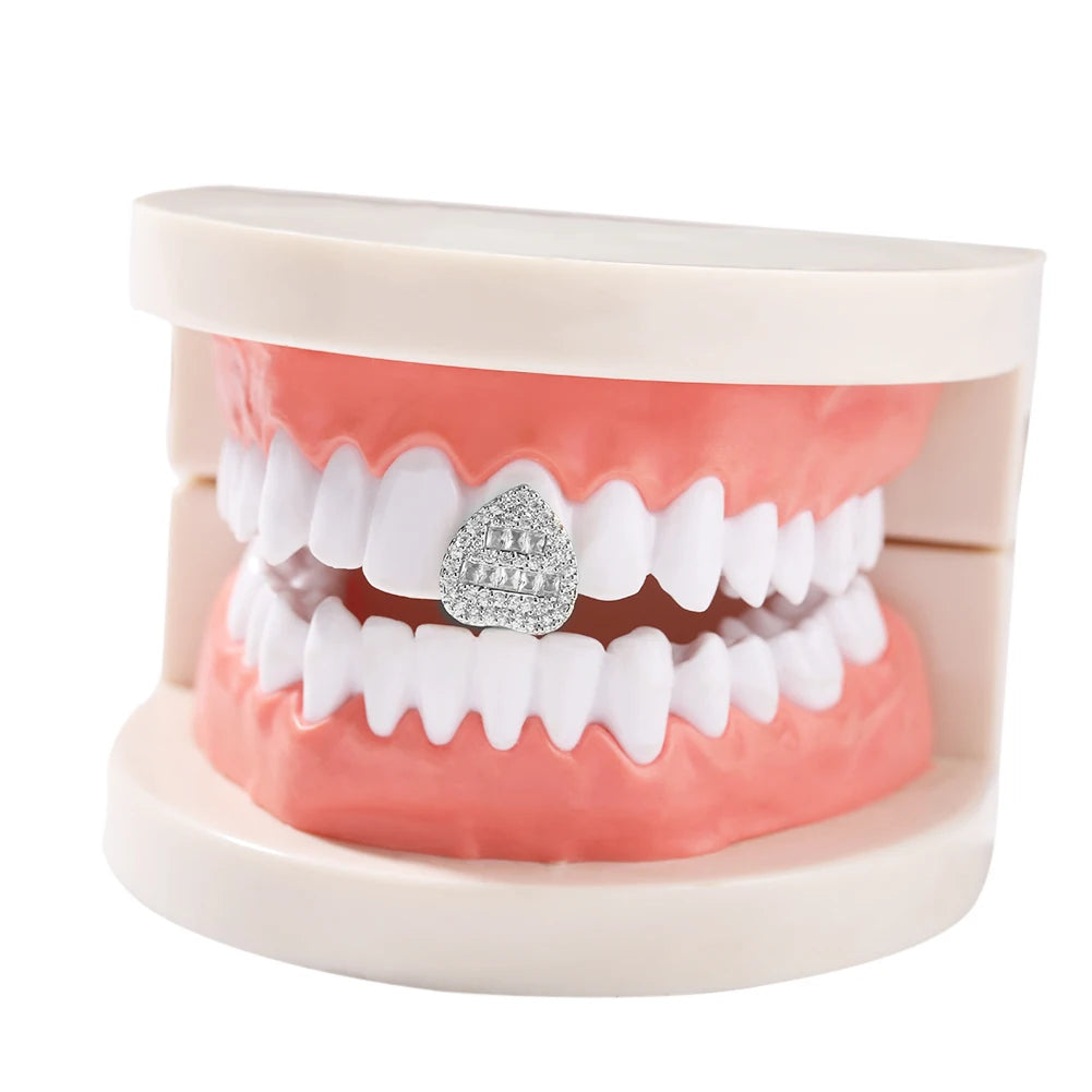 Heart Single Tooth Grillz - 18k Gold Plated Or Silver Plated