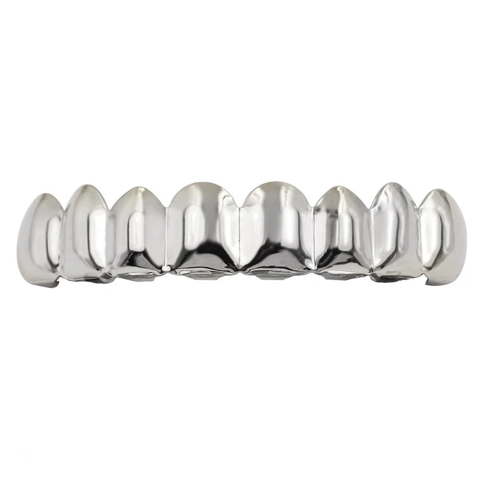 18K Gold & Silver Grillz Set – Complete Top & Bottom Shine